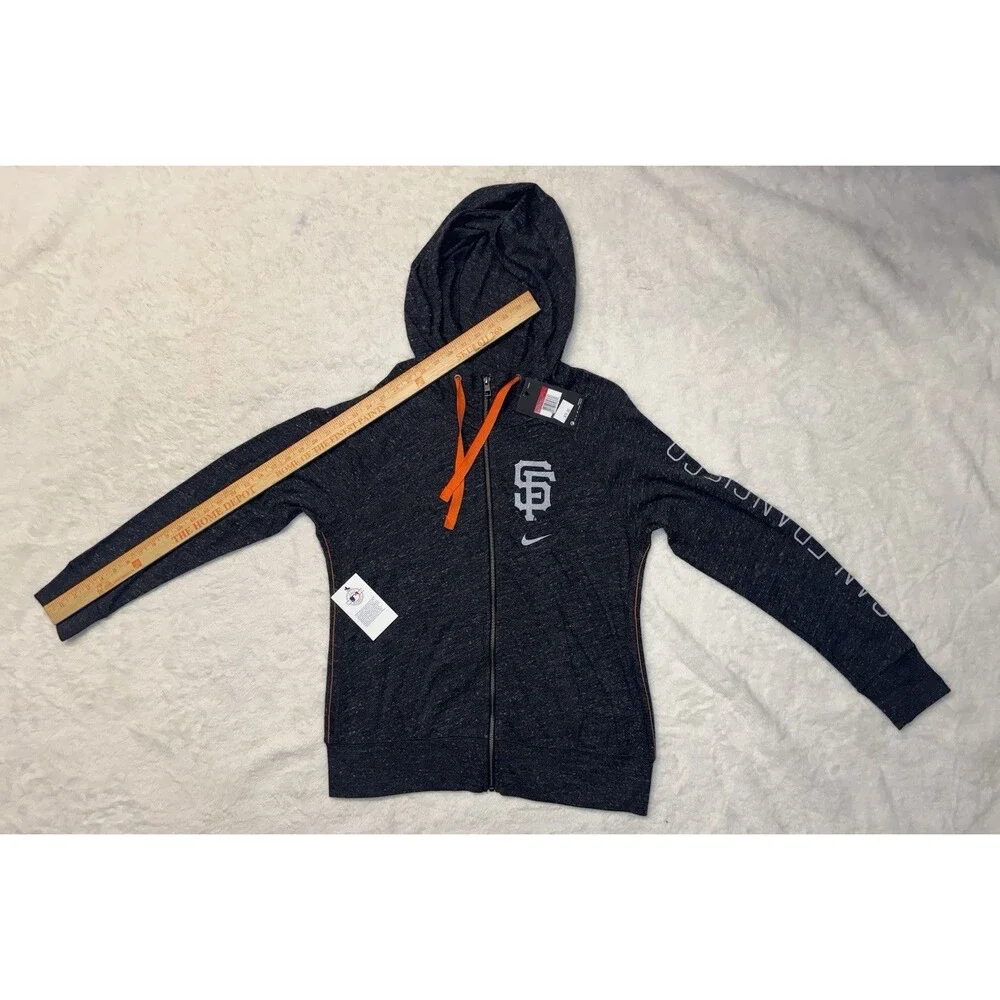 NWT NIKE San Francisco Giants Full Zip Hoodie Womens Large Lightweight MLB